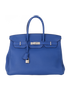 Birkin 35 In Togo Blue Electric, &pound;8,500, Handbags, Blue, Leather, Front view
